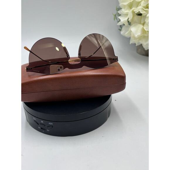 Illestiva Womens Leonard
Mask Round‎ Frame Gold Tone
Mirrored Sunglasses Brown main image 4